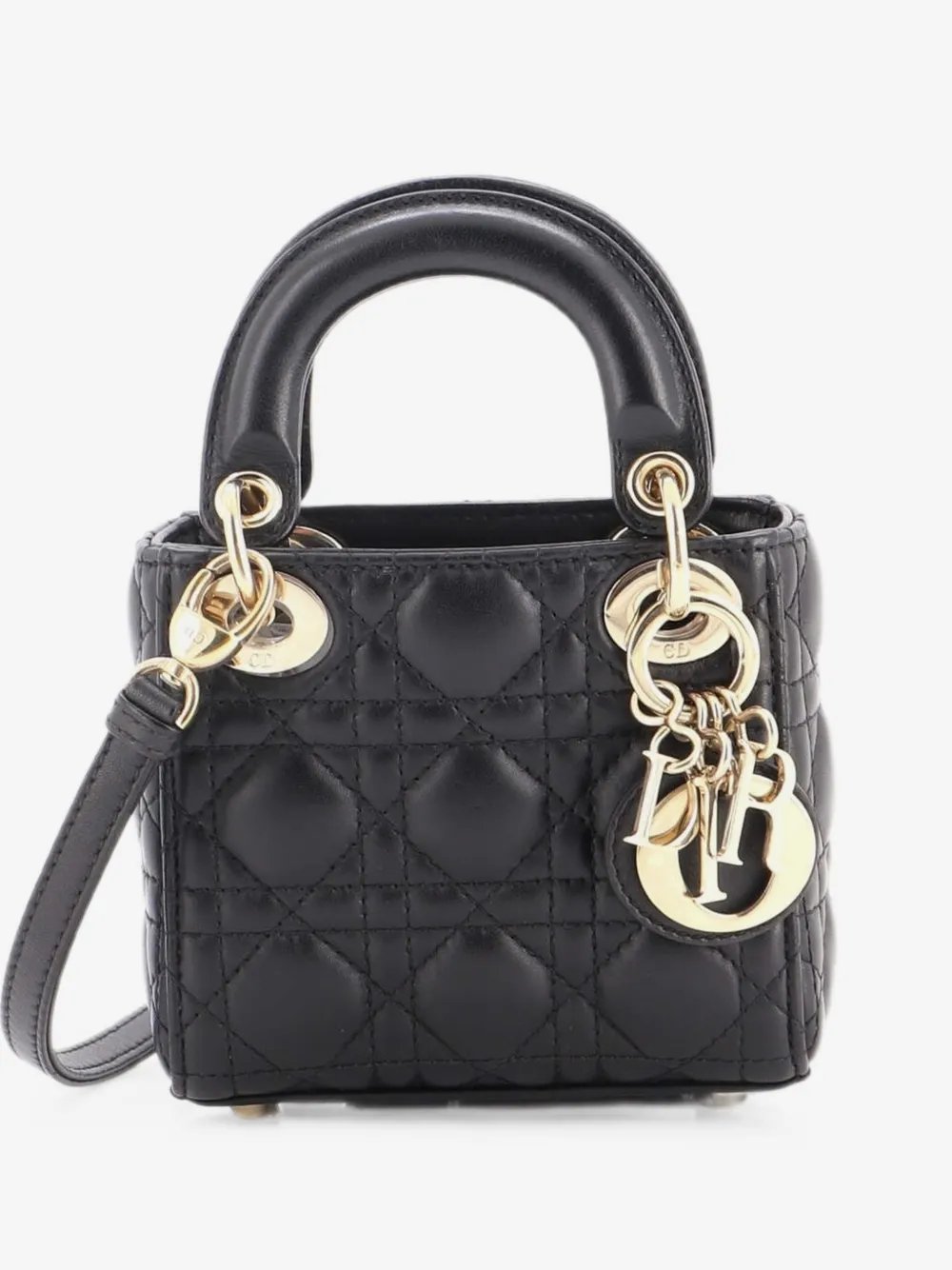 Lady Dior Bag Cannage Quilt Lambskin Micro shoulder bag