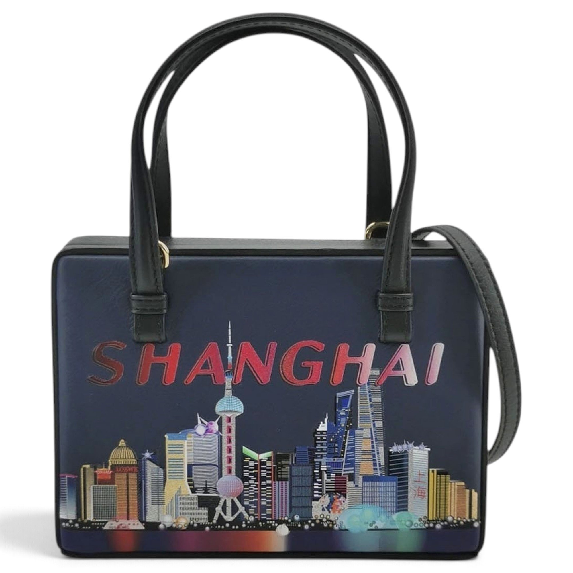 Postal leather handbag