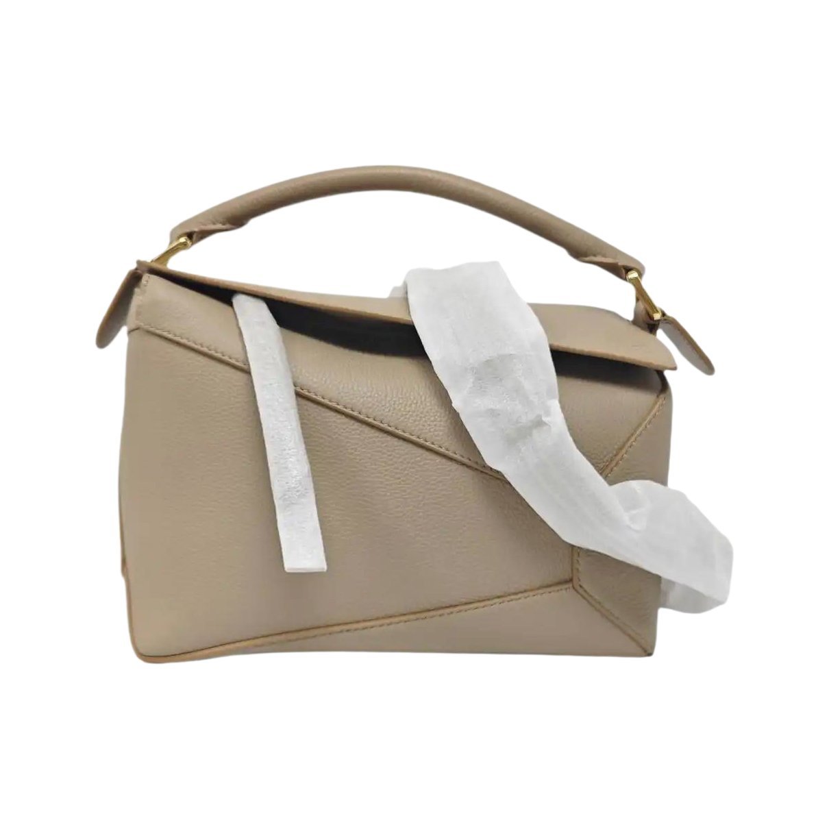 Puzzle leather handbag