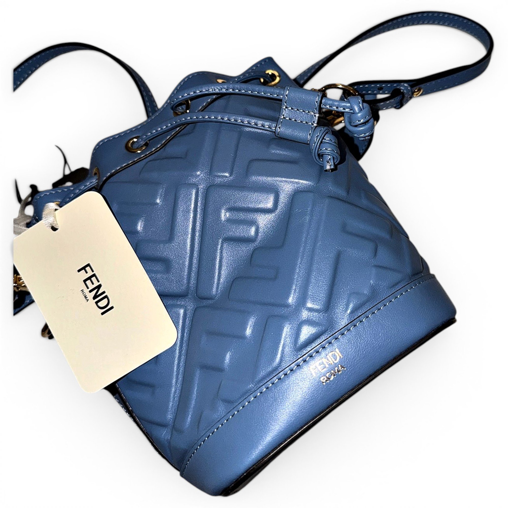 Palazzo Bucket patent leather crossbody bag