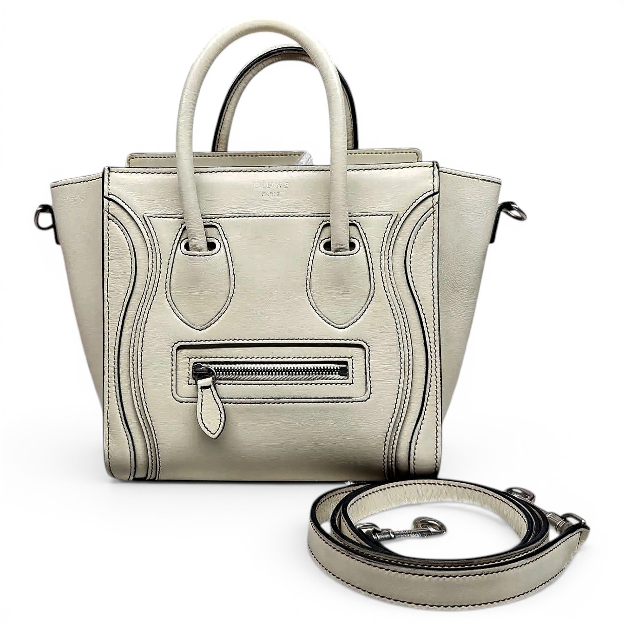 Celine Nano Luggage leather handbag