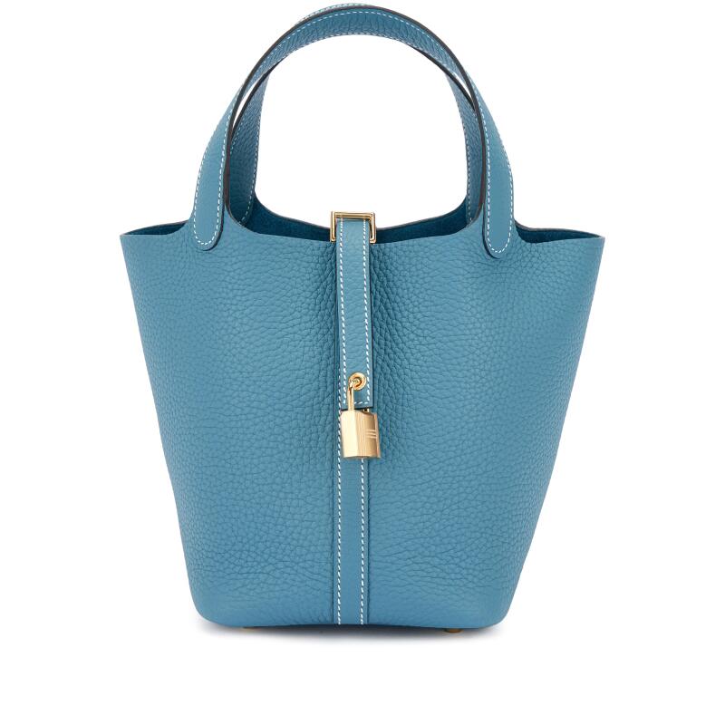 Hermes New Bleu Jean Clemence Picotin Lock 18 Gold Hardware, 2025