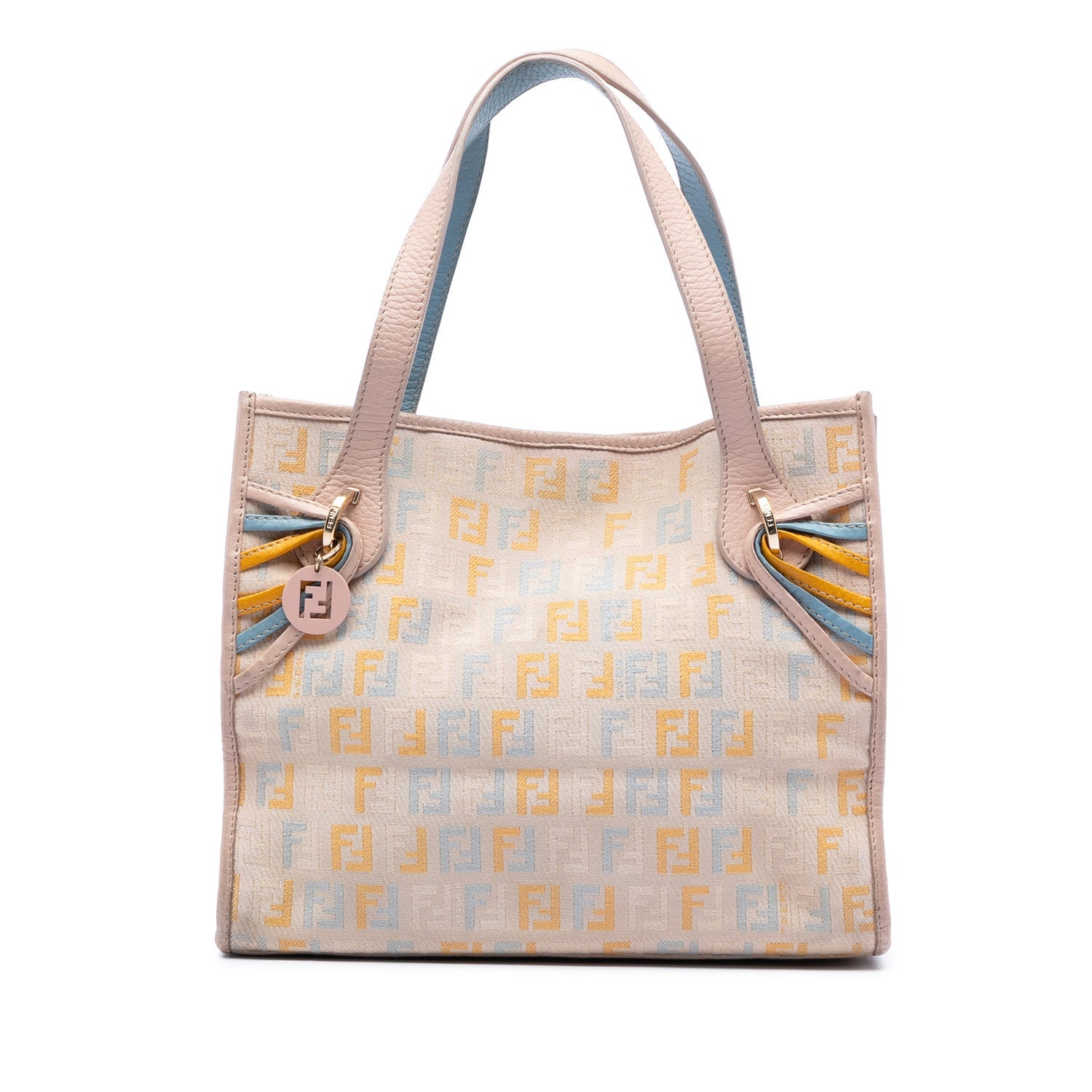 Calf Leather Small Multicolore Zucchino Canvas Tote