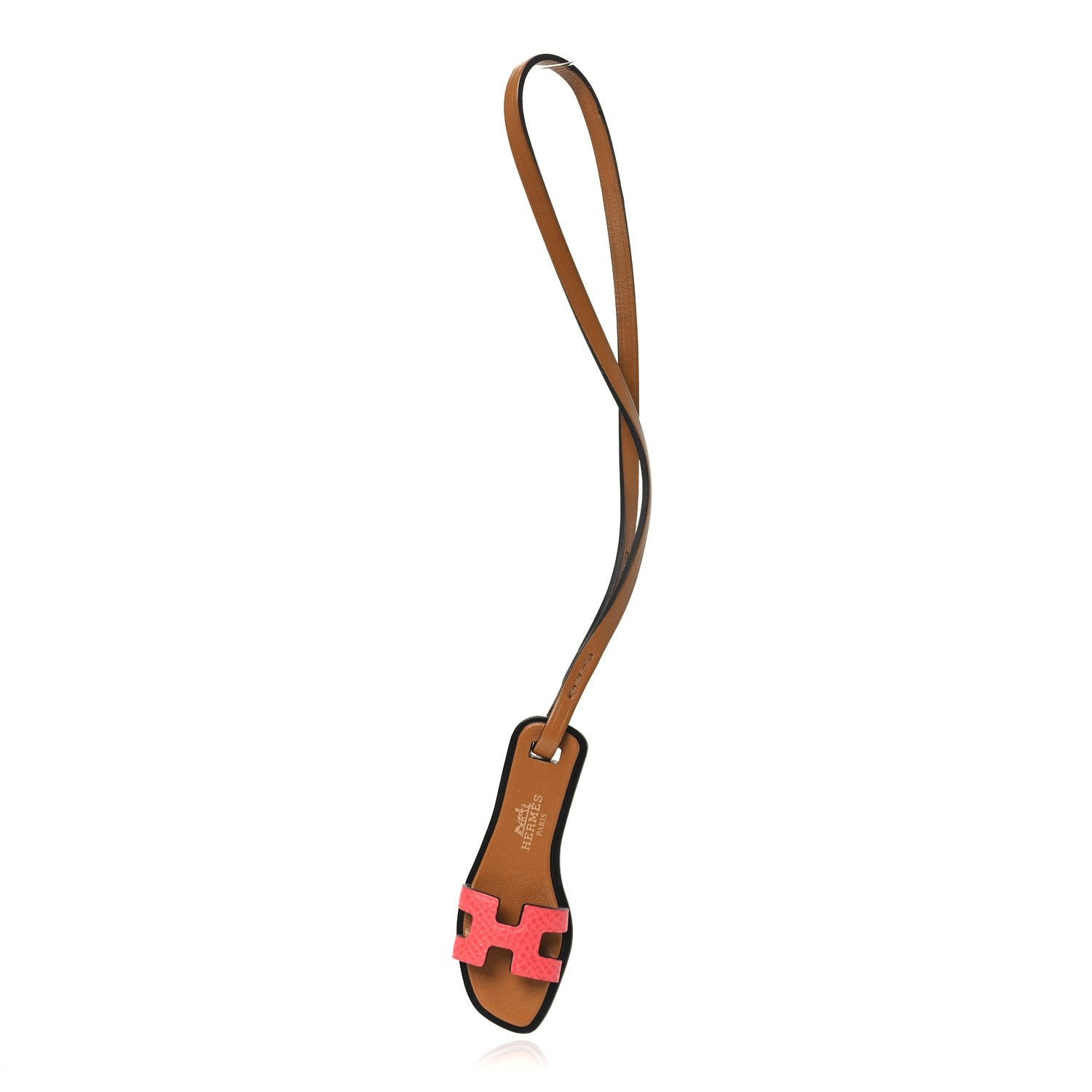 Hermes Epsom Butler Calfskin Hunter Oran Nano Bag Charm Rose Texas