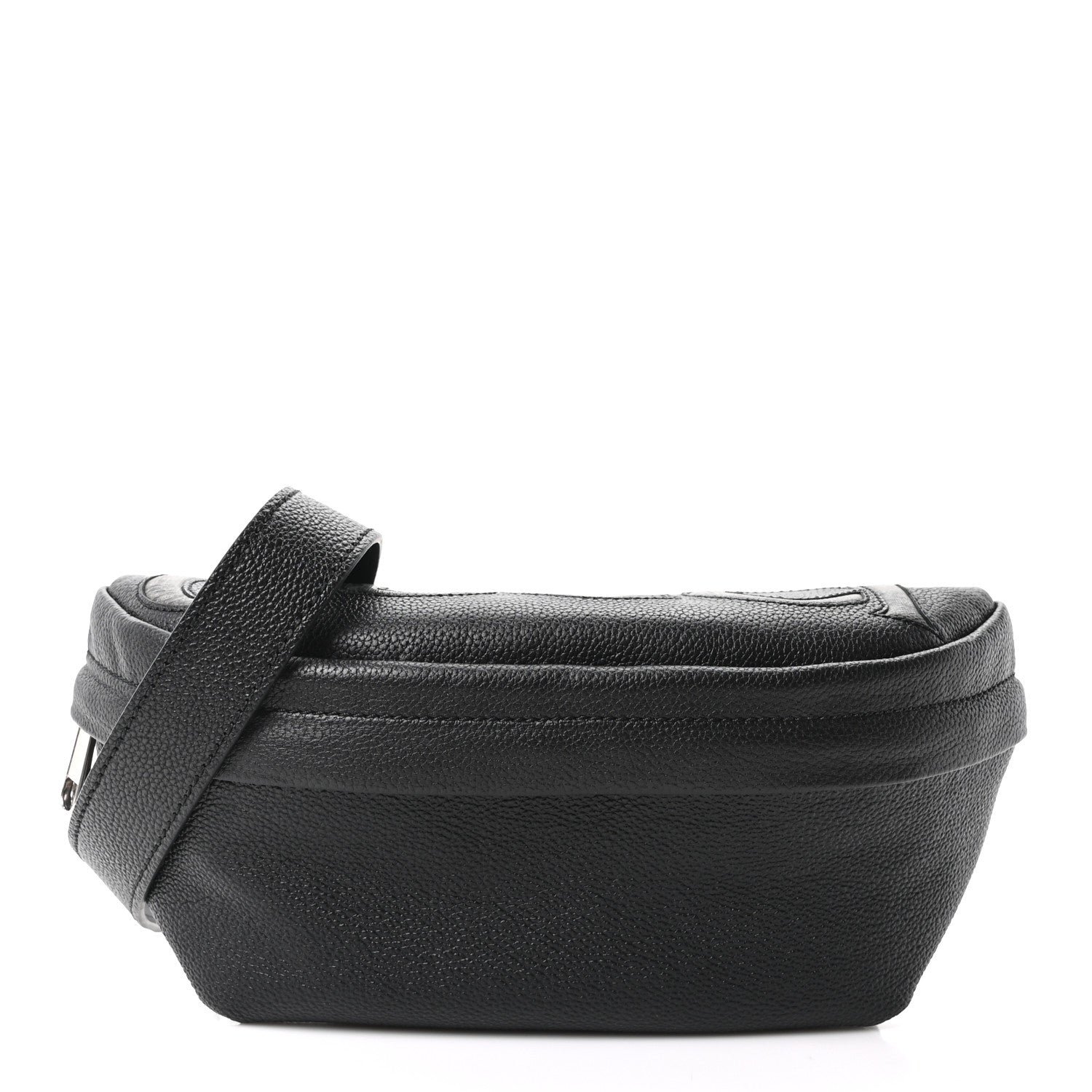 Gucci Grained Calfskin Embossed GG Monogram Belt Bag 100 40 Black