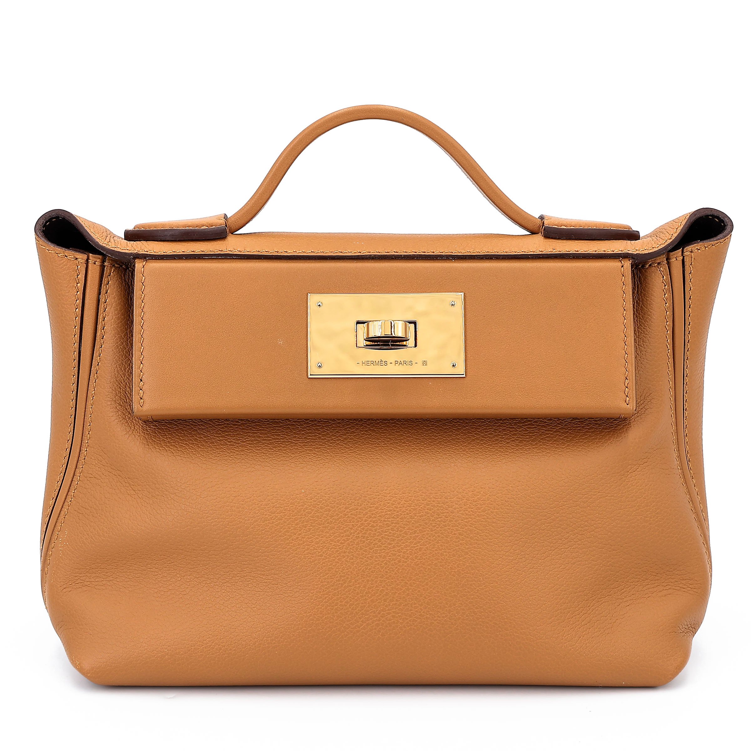 Hermes Very Good ( Rank A) HERMÈS 24/24 - 21 mini Sesame (2S) Evercolor Gold hardware U (2022)