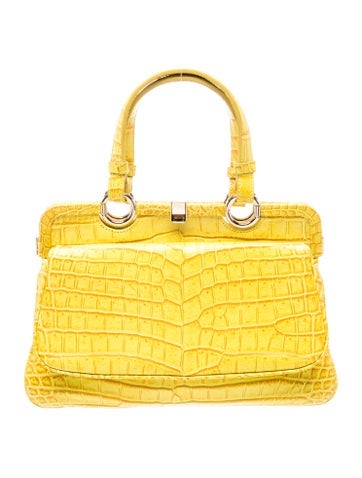 Crocodile Top Handle Bag Vintage