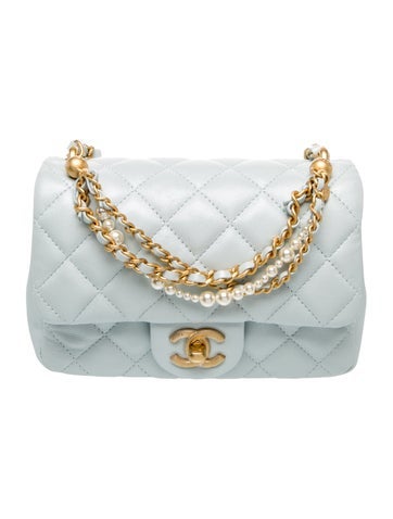 Pearl Twist Mini Square Flap Bag