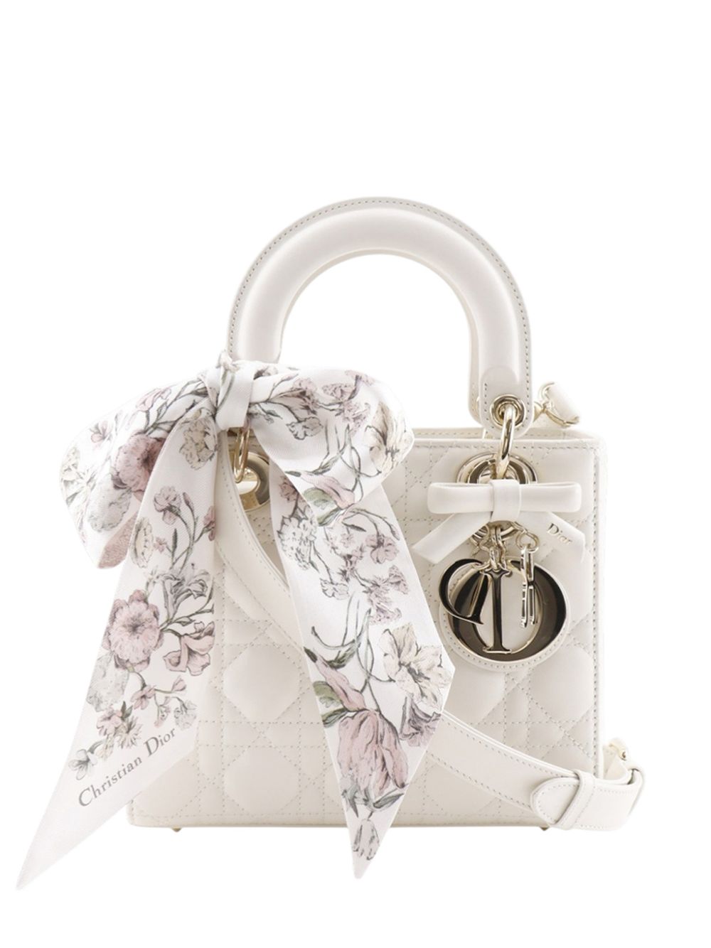 2020-2026 Small Lambskin Cannage Bow Lady Dior satchel
