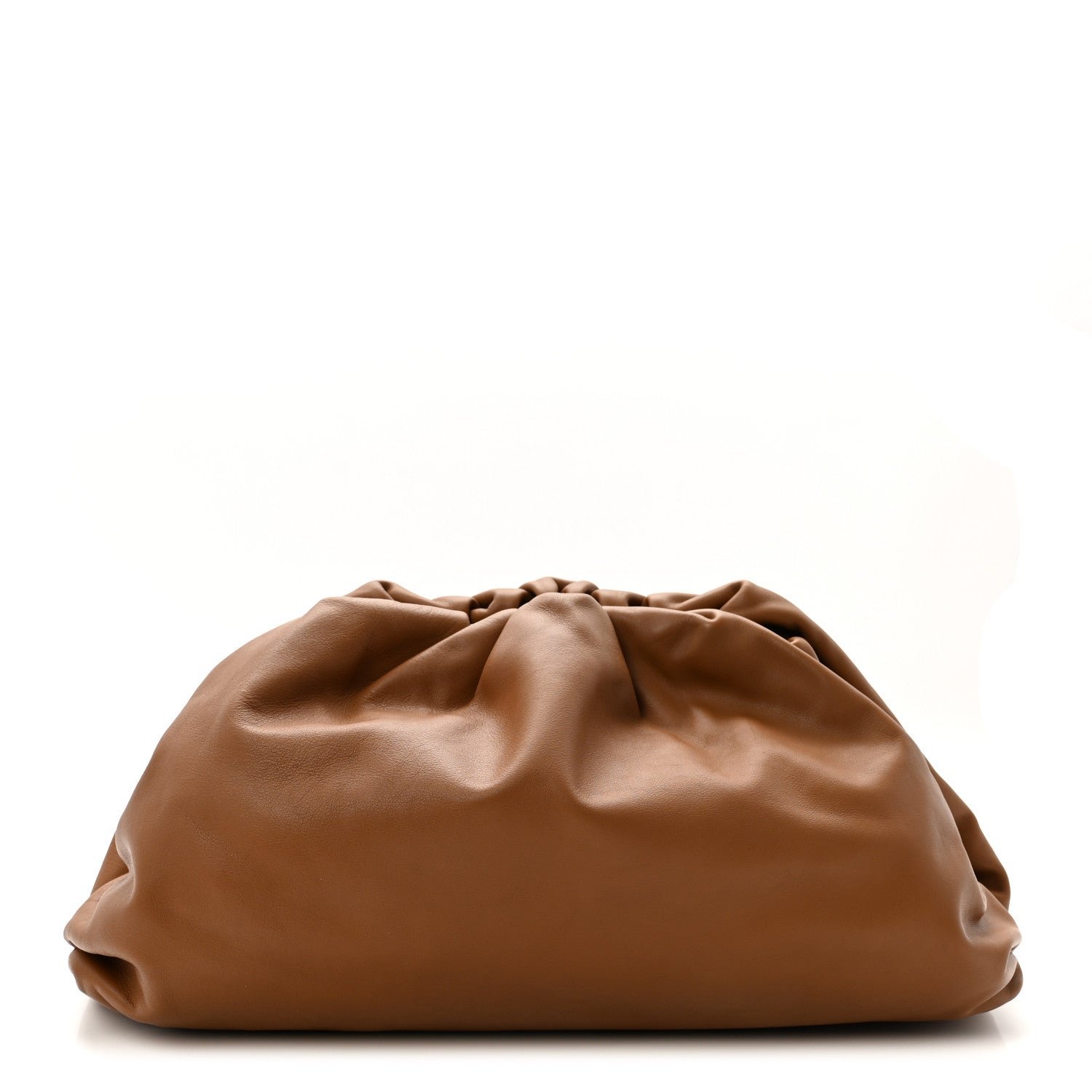 Smooth Butter Calf The Pouch Oversized Clutch Teak