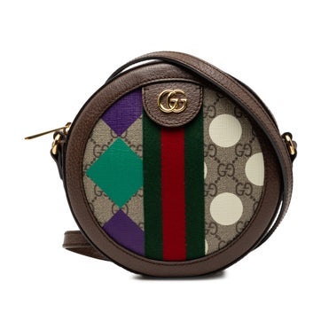 GG Supreme Web Ophidia Graphic Print Round Crossbody
