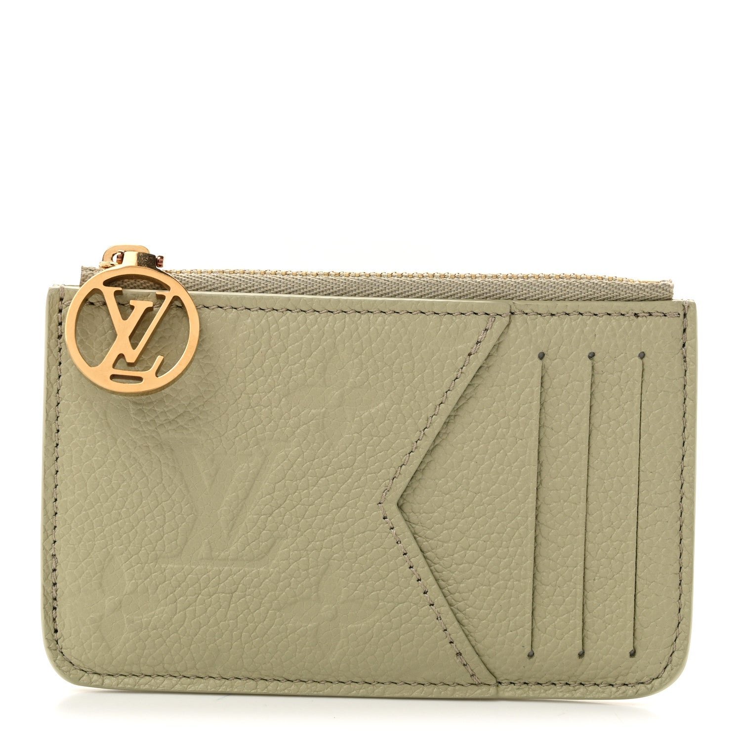 Louis Vuitton Empreinte Monogram Zipped Romy Card Holder Vert Asnieres