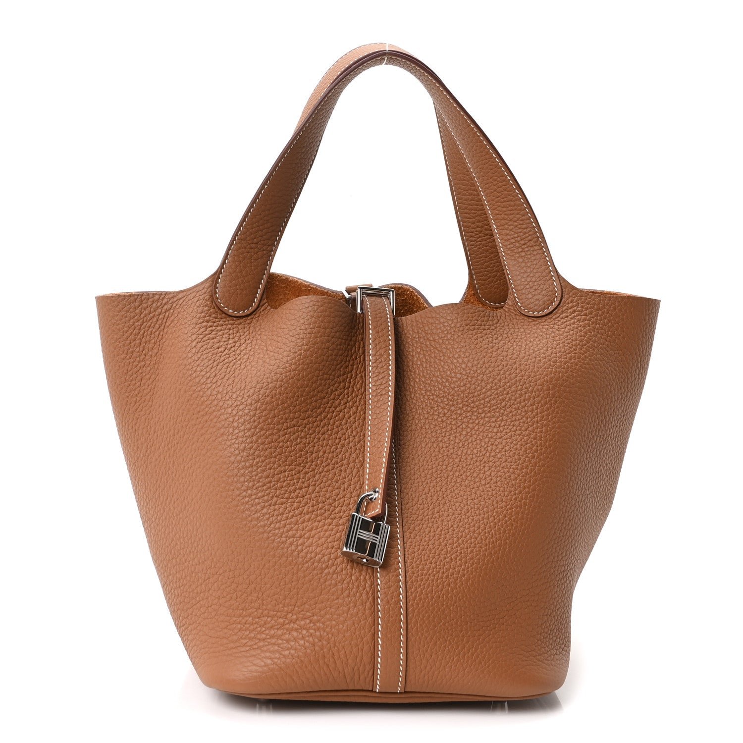 Hermes Taurillon Clemence Picotin Lock 22 MM Gold