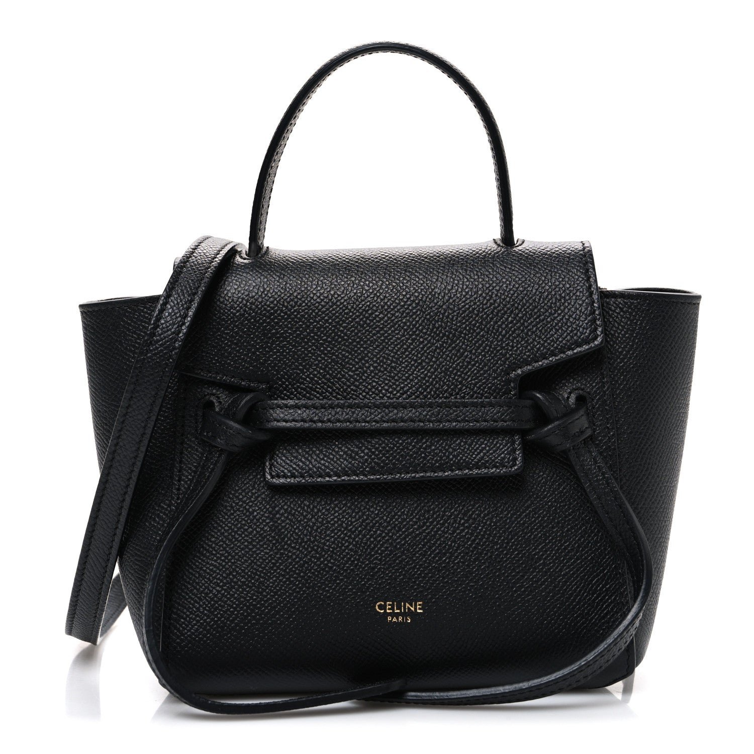 Celine Grained Calfskin Pico Belt Bag Black