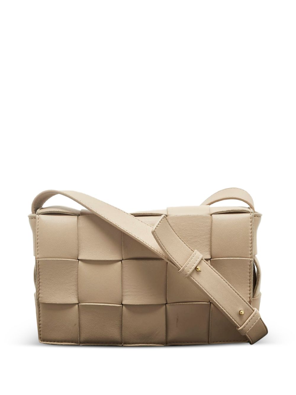 intrecciato-leather cross-body bag