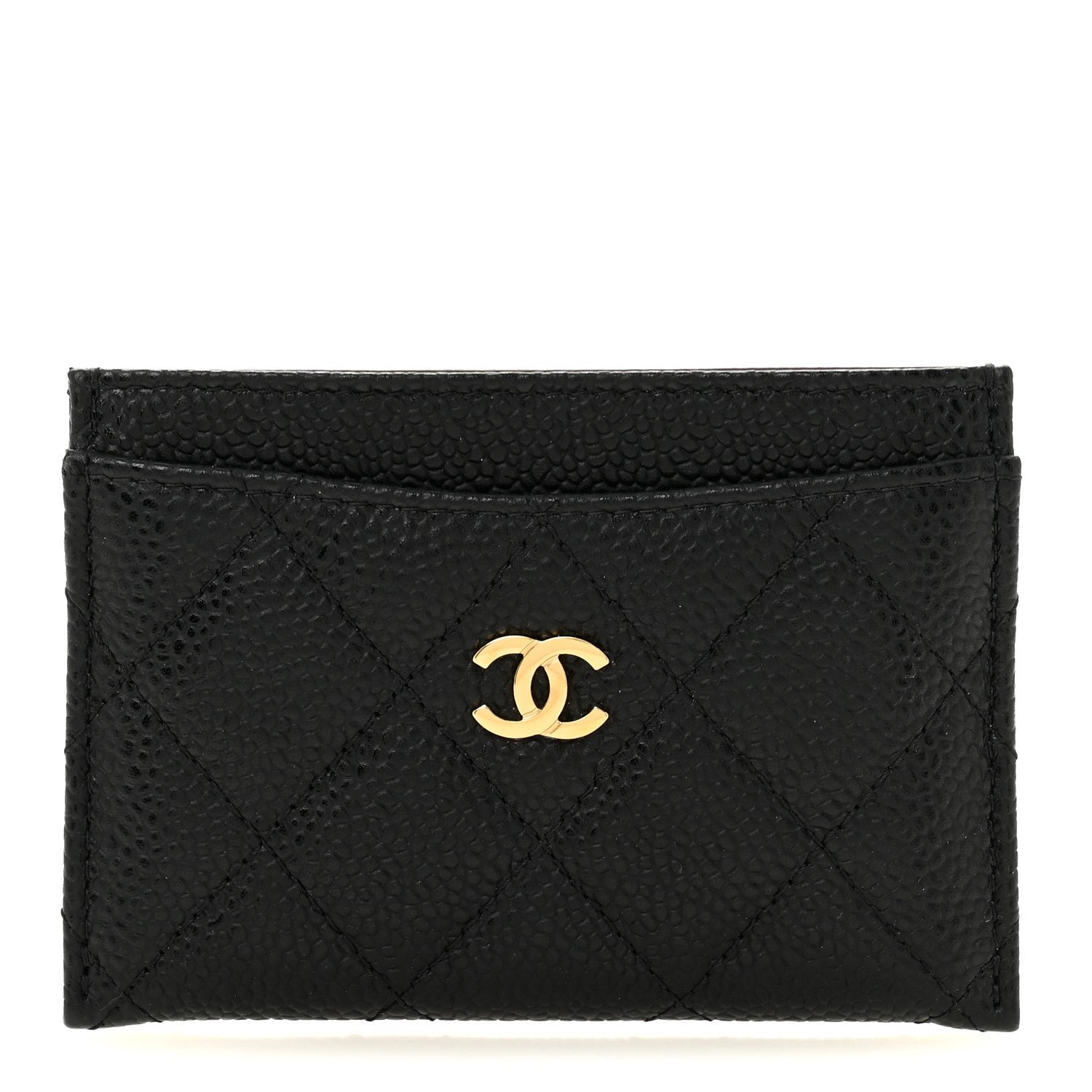 Chanel Caviar Quilted Card Holder Black