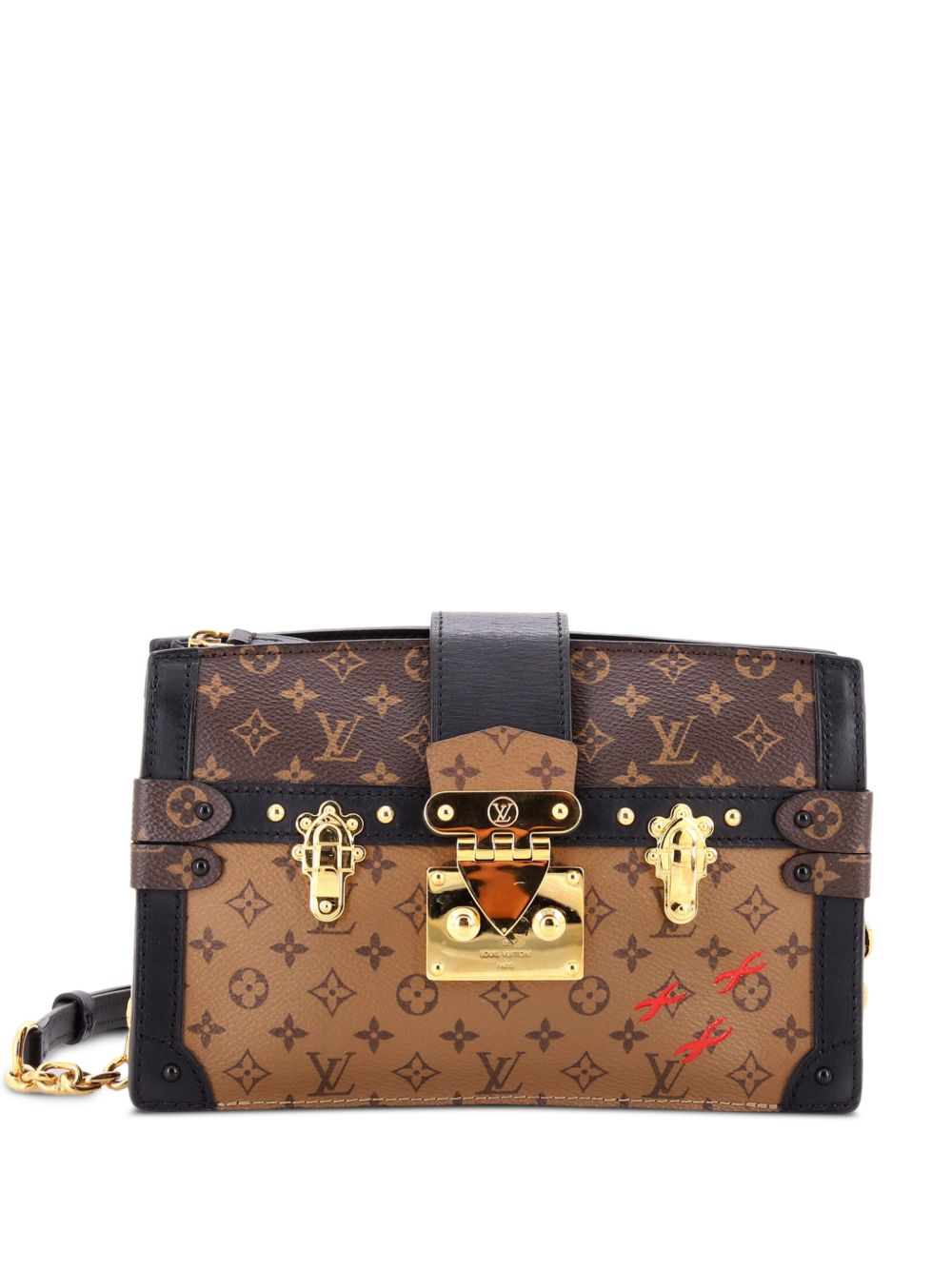 Trunk Reverse Monogram Canvas clutch bag