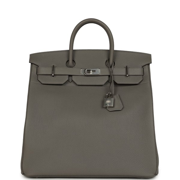 Hermes HAC Birkin 40 Gris Meyer Togo Palladium Hardware