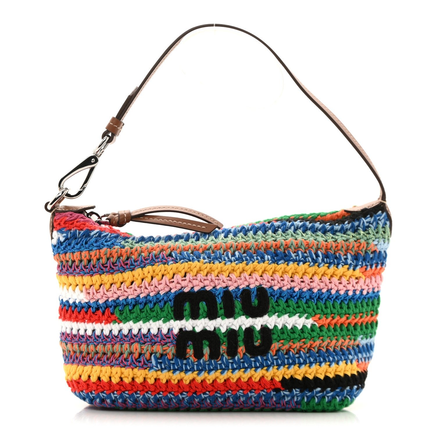 Miu Miu Fabric Crochet Pouch Multicolor Multicolor