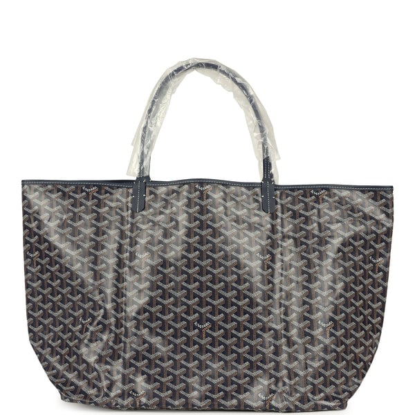 Goyard Goyard Goyardine Navy Saint Louis GM Tote Bag Palladium Hardware