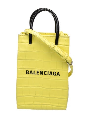 Balenciaga Embossed Leather Crossbody Bag