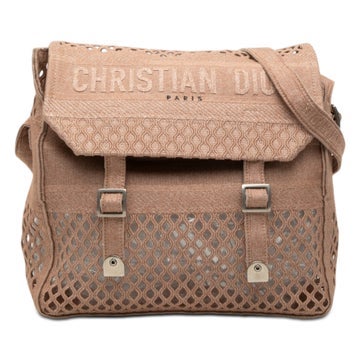 Large Embroidered Mesh Canvas Diorcamp Messenger Bag