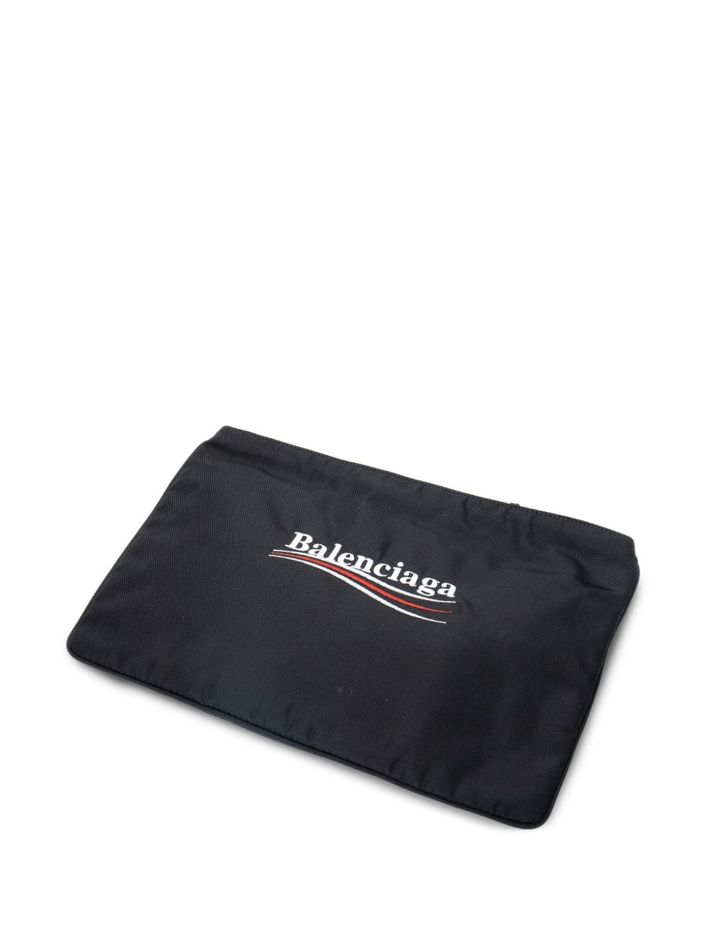 logo-print clutch bag