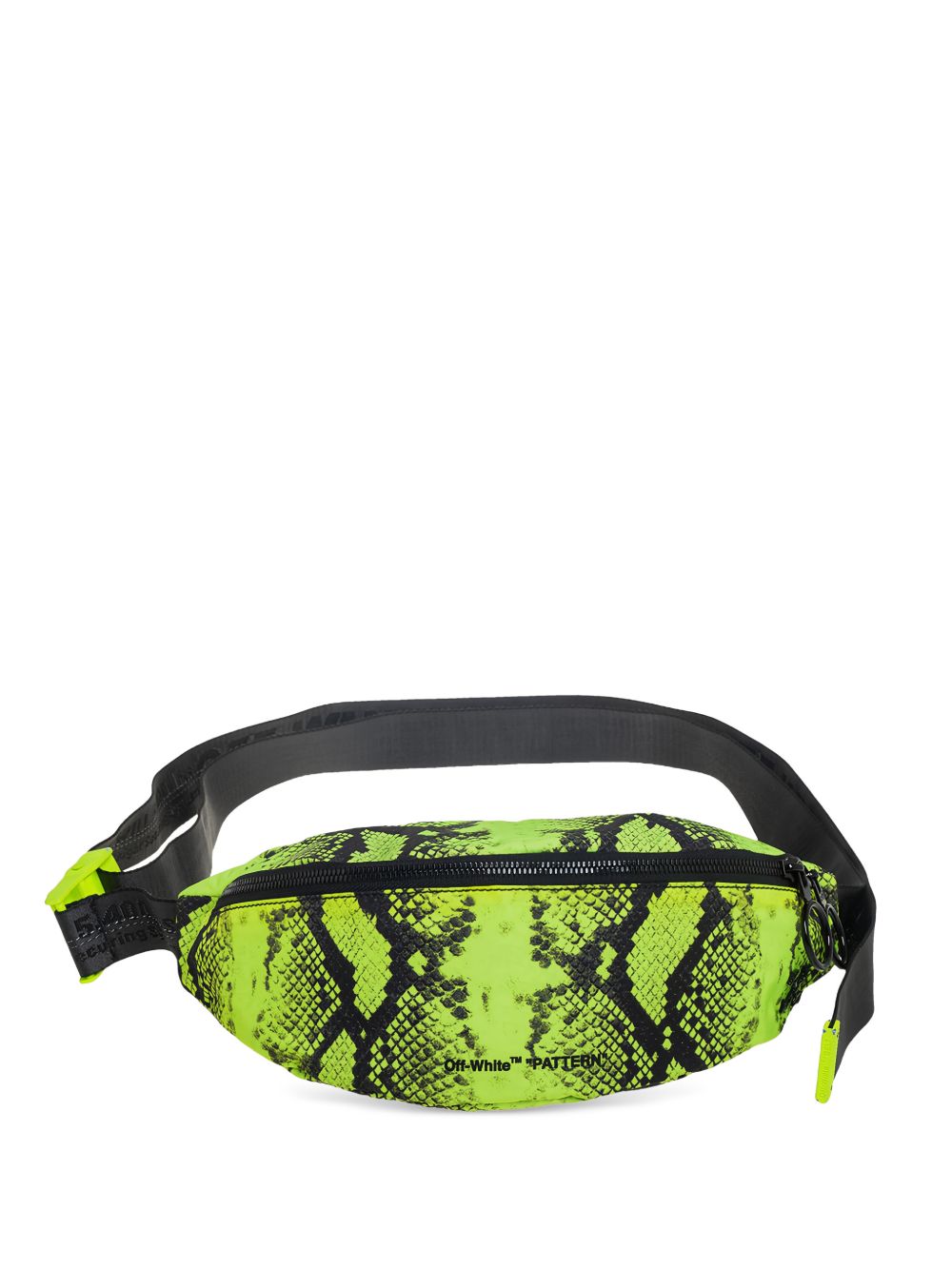 snakeskin-print belt bag