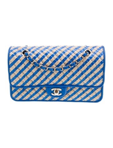 Raffia & Jute Medium Flap Bag
