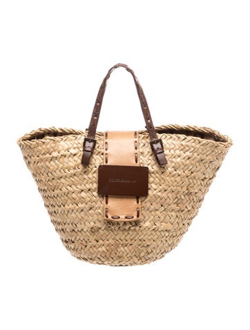 Dolce & Gabbana Straw Top Handle Bag