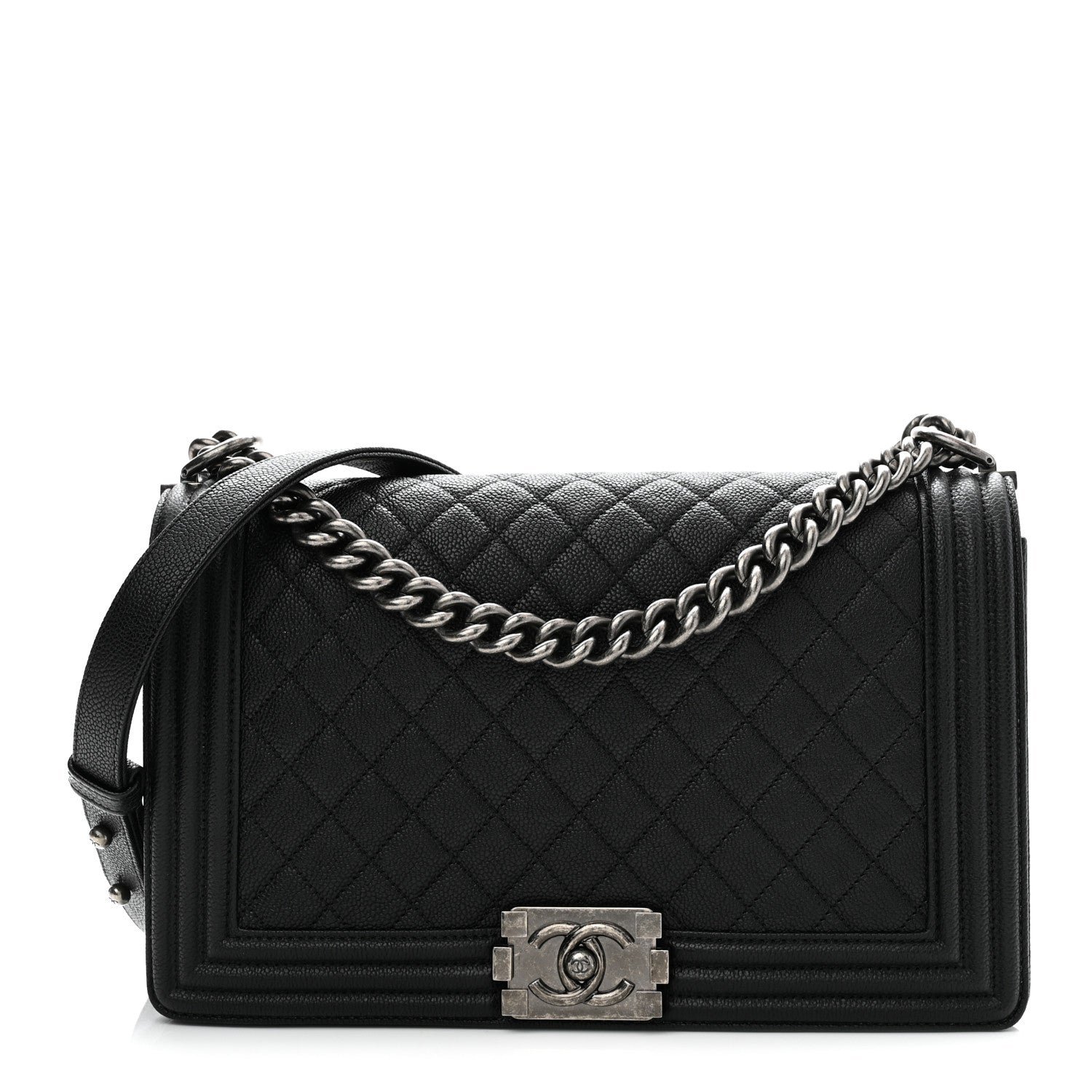 Chanel Caviar Quilted New Medium Boy Flap Black