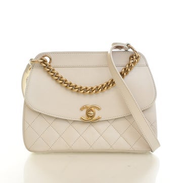 Calfskin Curved Flap Bag