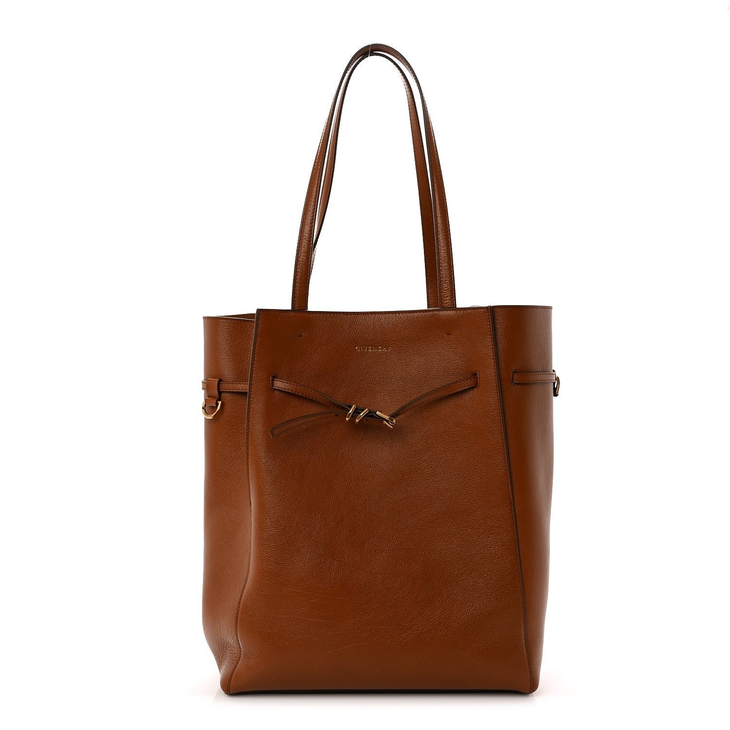 Givenchy Tumbled Buffalo Voyou Medium North South Tote Soft Tan