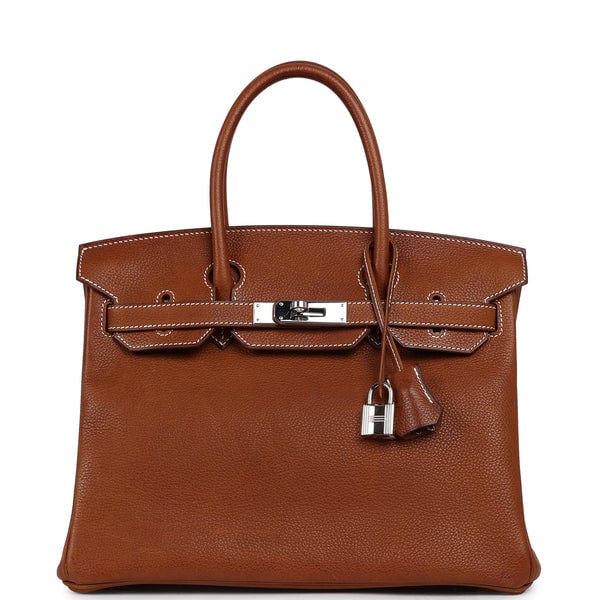 Hermes Pre-owned Hermes Birkin 30 Fauve Barenia Faubourg Palladium Hardware