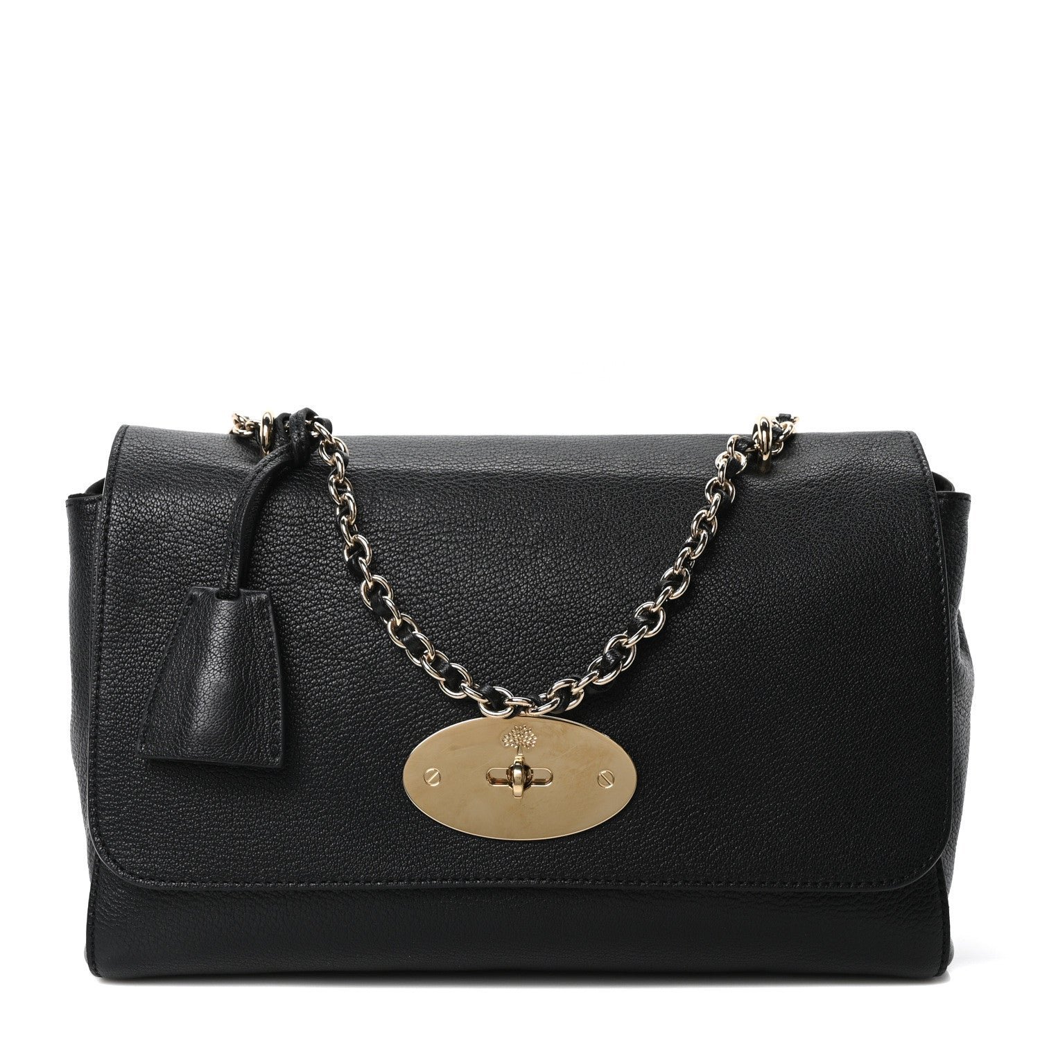 Mulberry Small Classic Grain Calfskin Medium Lily Black