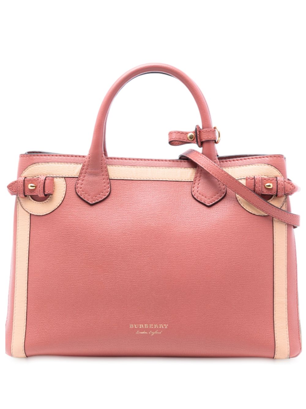 2000-2017 Medium Bicolor Leather and House Check Banner satchel