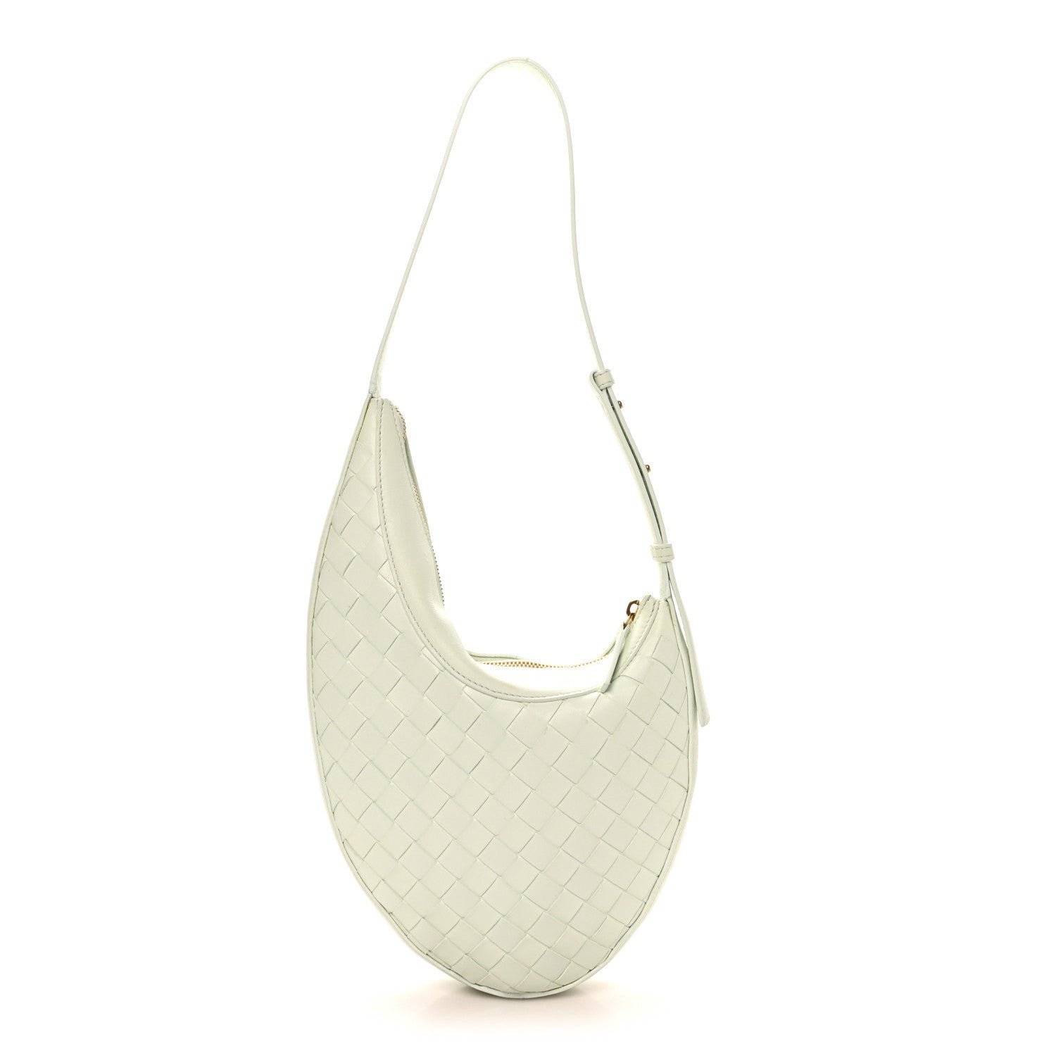 Bottega Veneta Nappa Intrecciato Small Drop Shoulder Bag Glacier