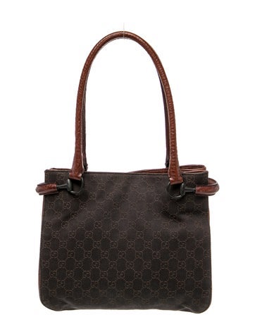 GG Denim Horsebit GG Canvas & Leather Tote Vintage