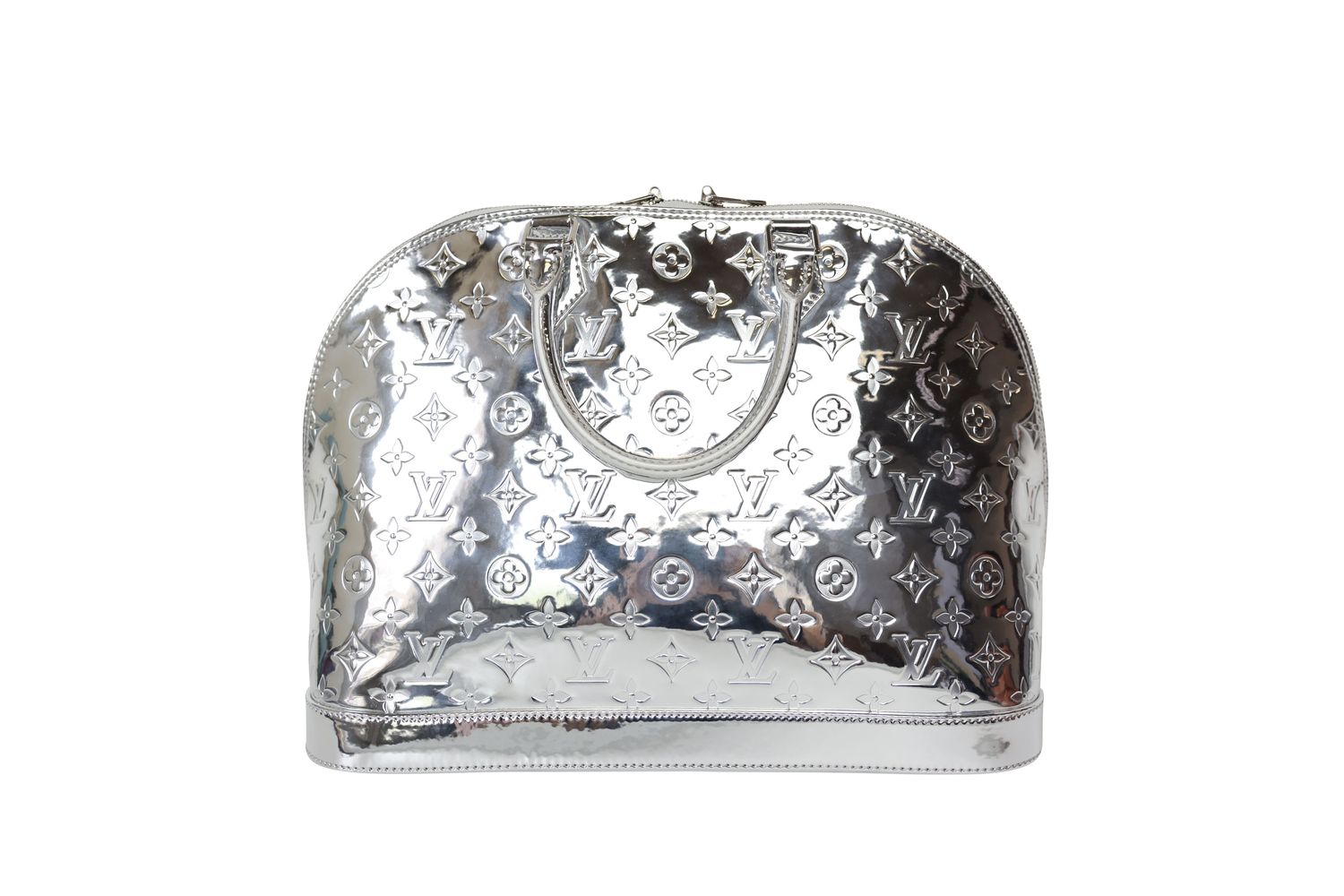 Louis Vuitton Louis Vuitton Alma GM, Silver Mirroir  Monogram Vernis with Silver Hardware, Preowned in Dustbag WA001