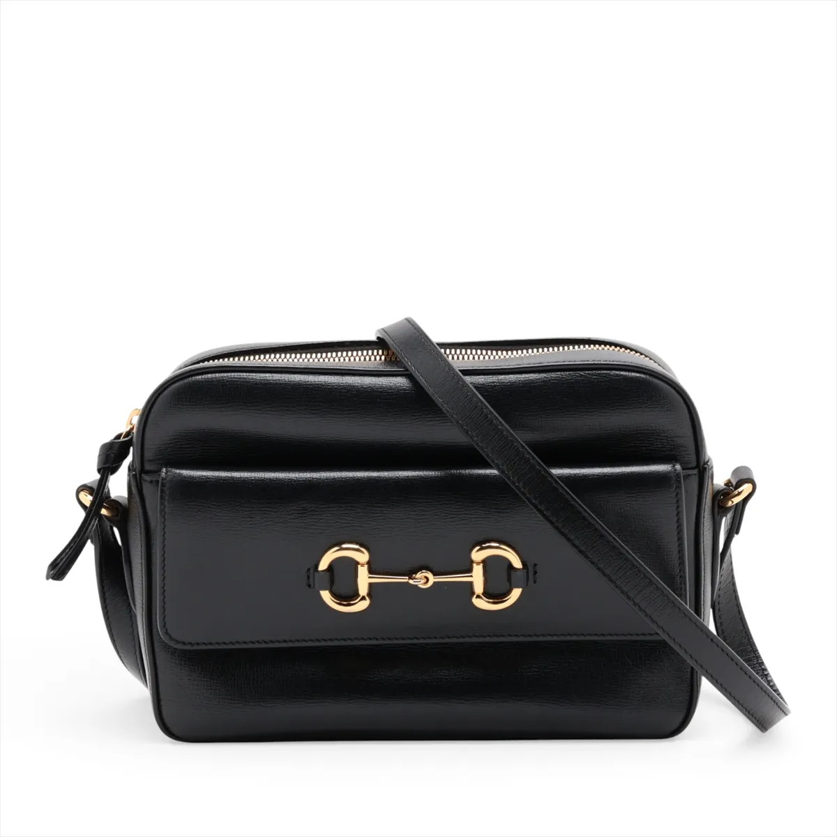 Gucci Horsebit 645454 Leather Shoulder bag Black
