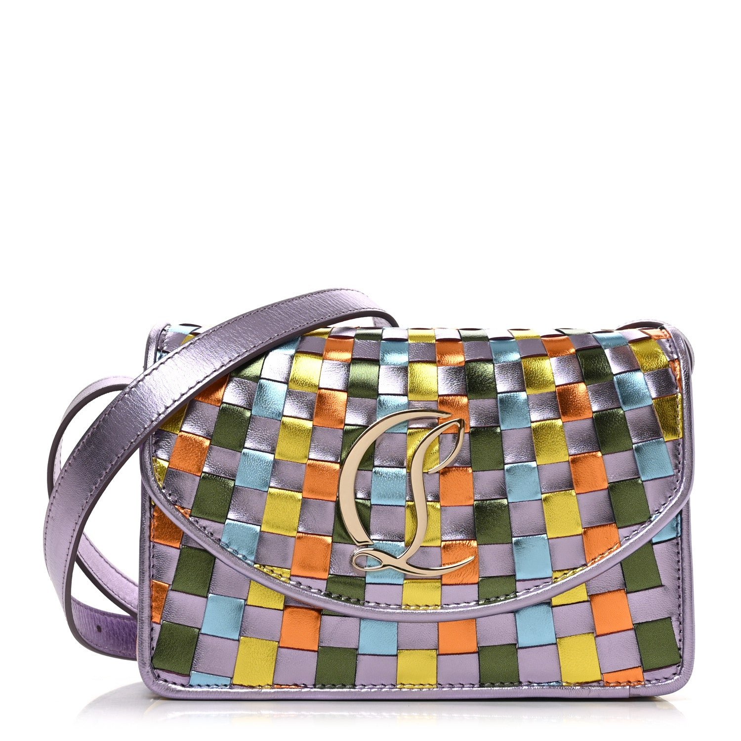 Christian Louboutin Metallic Nappa Loubi54 Crossbody Bag Multicolor