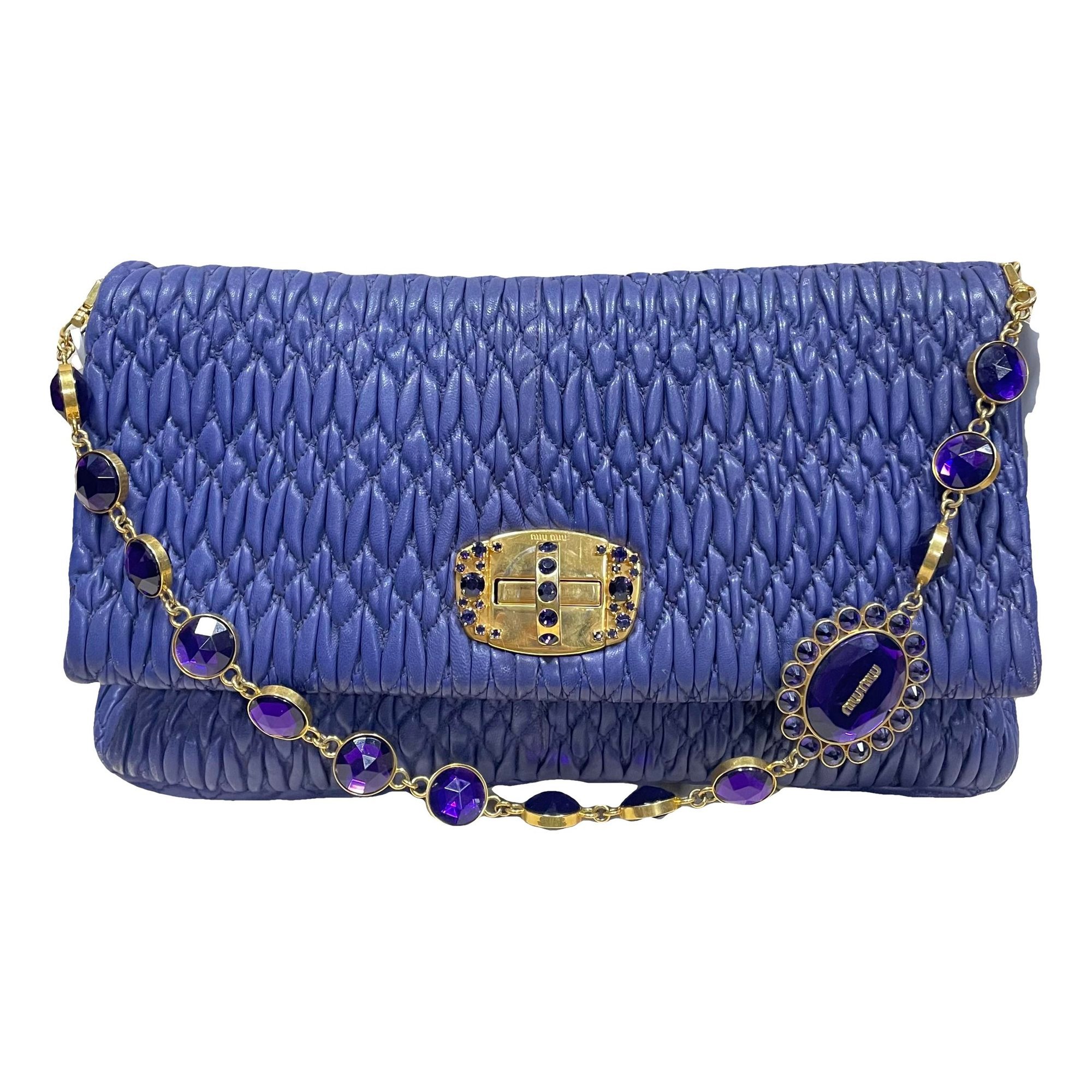 Miu Miu Miu Crystal leather handbag