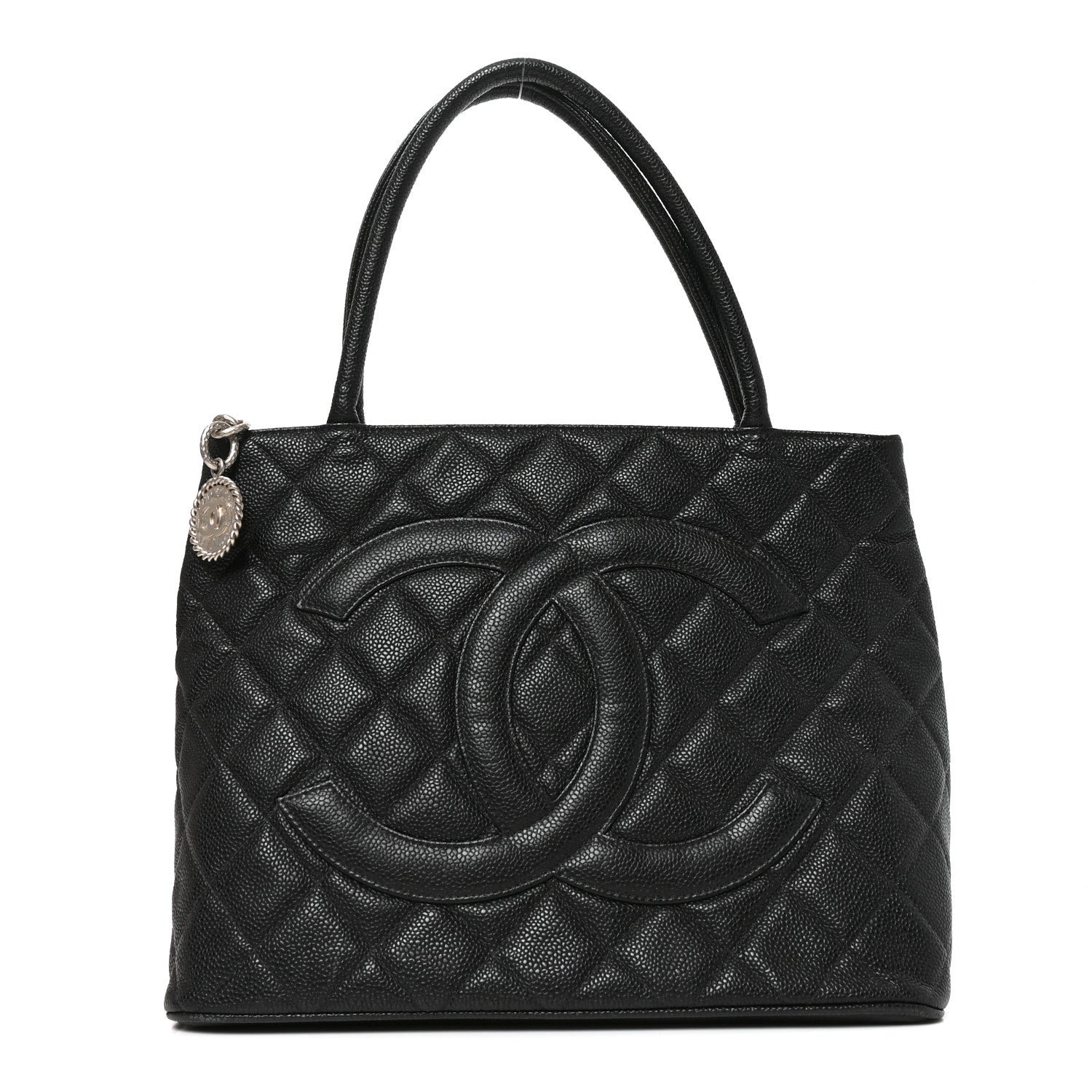 Chanel Caviar Quilted Medallion Tote Black
