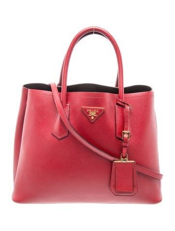 Saffiano Leather Saffiano Cuir Double Tote Medium