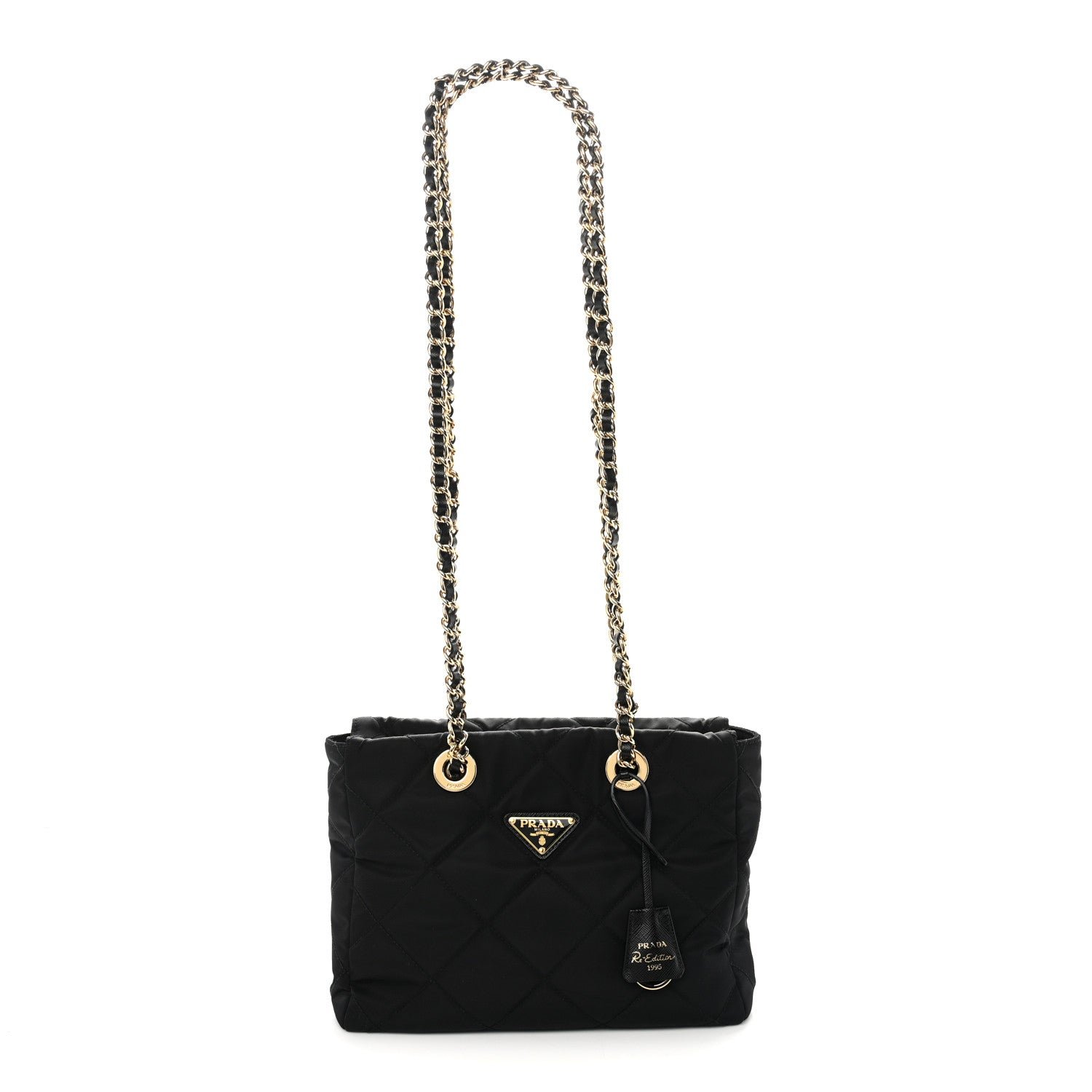 Prada Re-Nylon Saffiano Stitched Re-Edition 1995 Shoulder Bag Black