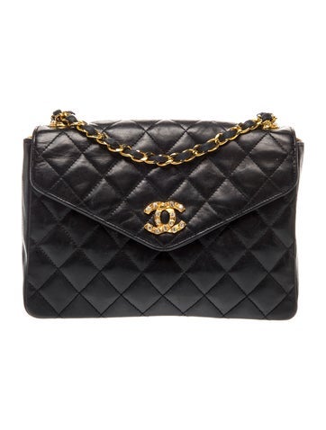 Quilted Crystal CC Flap Bag