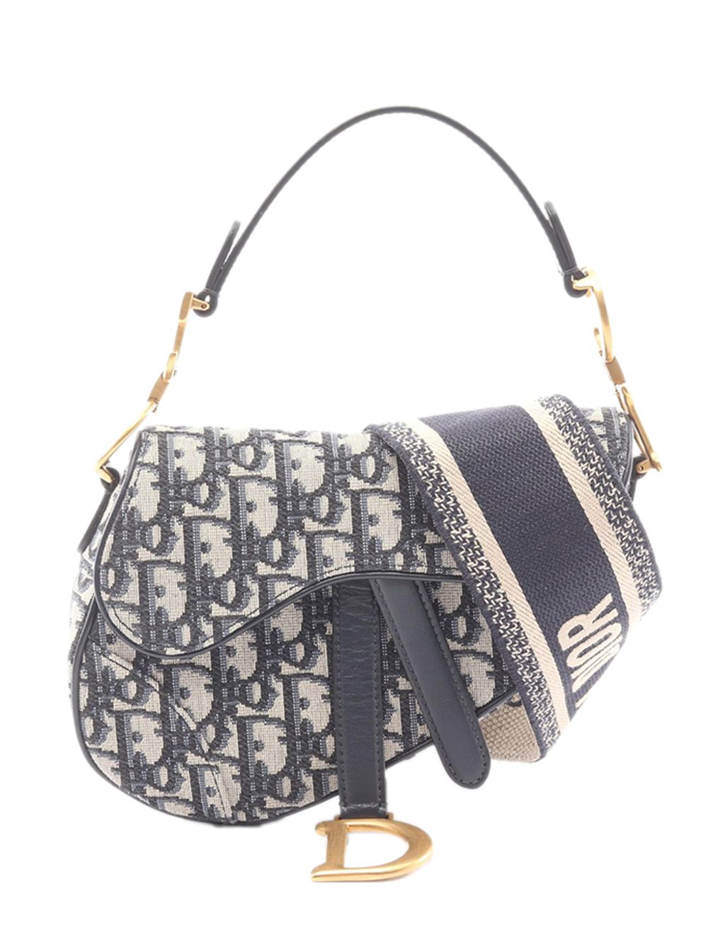 Dior 2010-2026 Mini Oblique Canvas Saddle Bag satchel