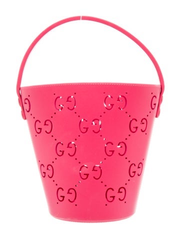 Girls' GG Perforated Rubber Bucket Bag
