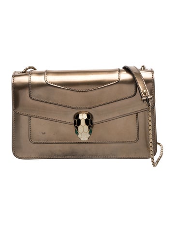 Bvlgari Patent Leather Crossbody Bag Large