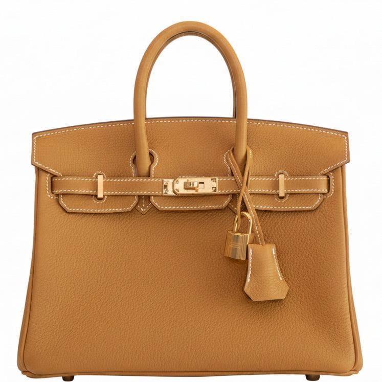 Hermes Hermès Birkin 25 Natural Sable Togo Gold Hardware